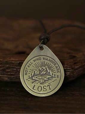 Adjustable corded Necklace with medallion